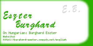 eszter burghard business card